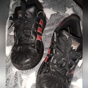 Adidas Black and Red Sneakers